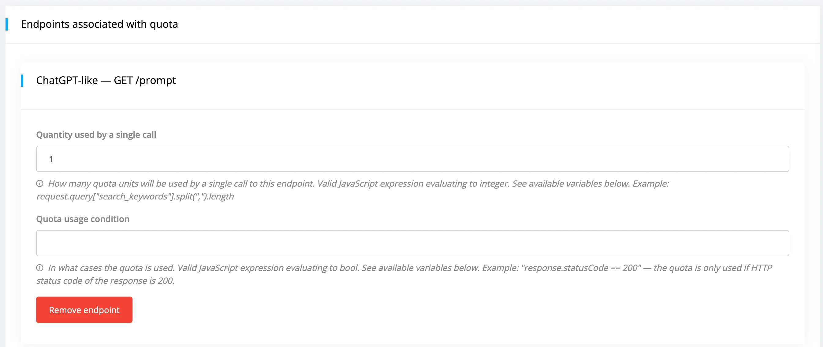 Quota consumption is flexibly configurable
