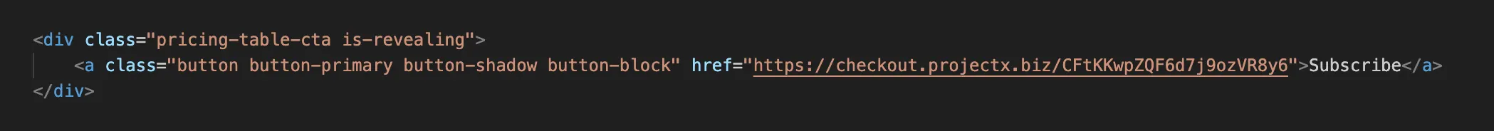 Use API Checkout Link as URL for “Subscribe” button