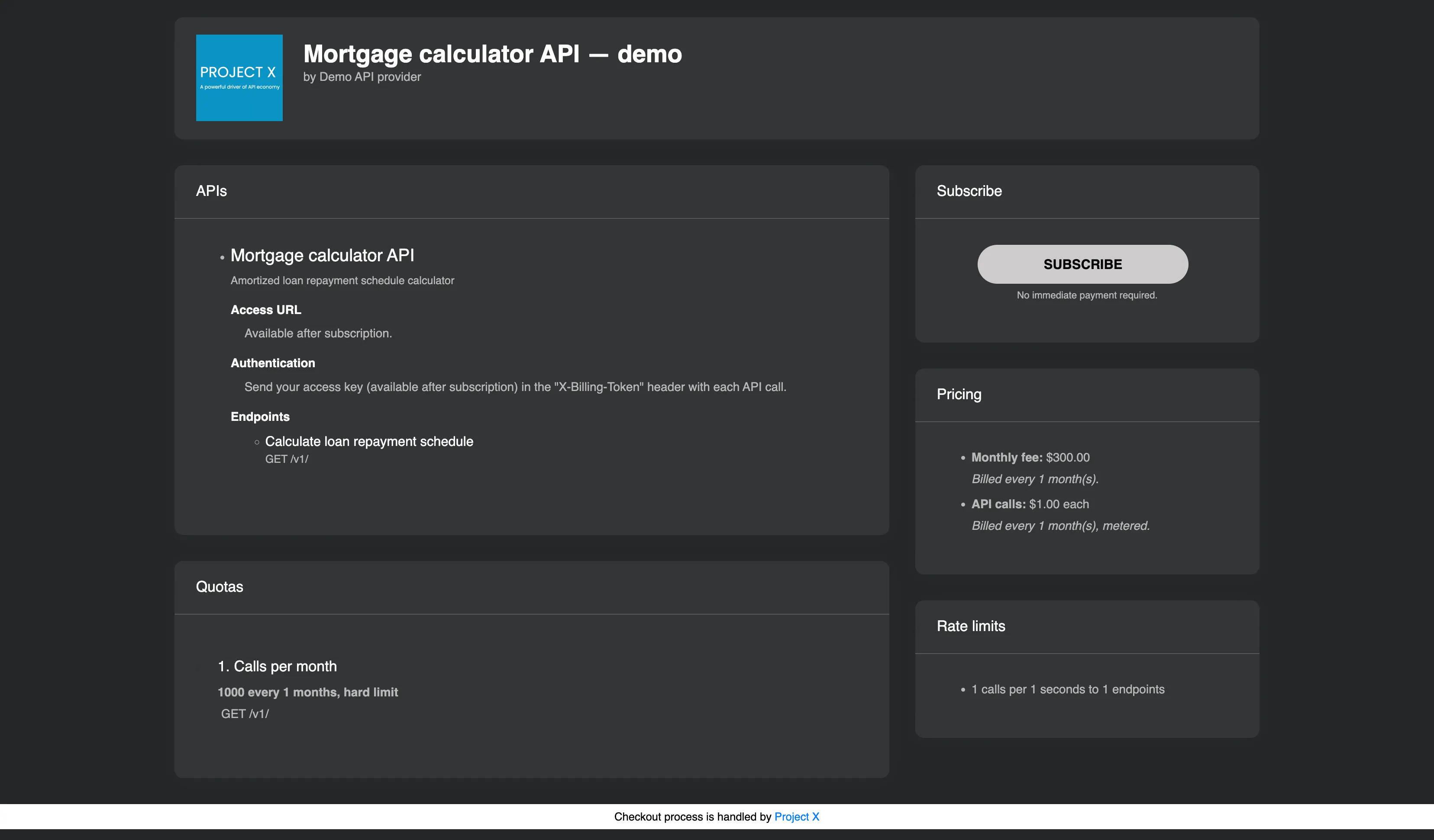 Example dark theme