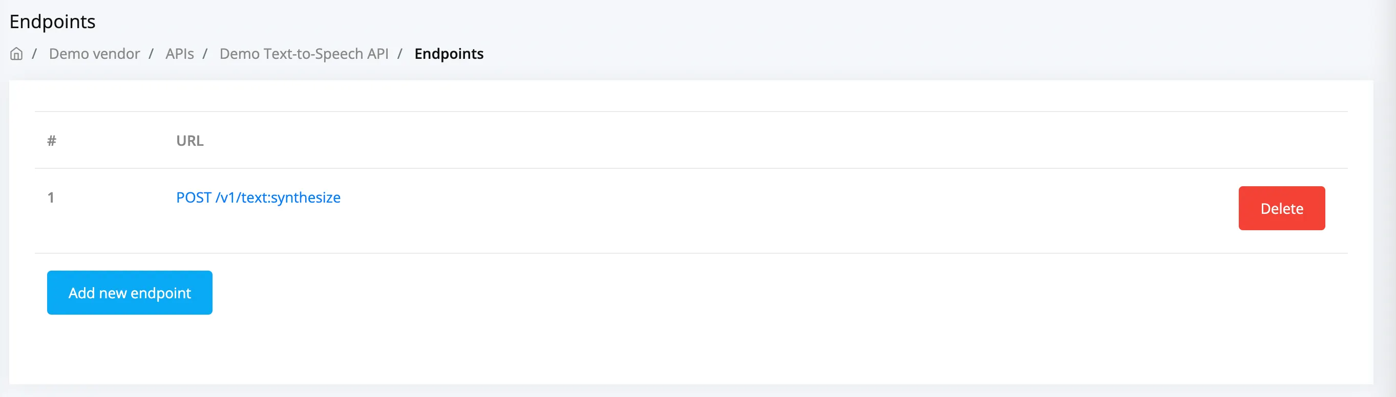 TTS endpoint added in Project X UI